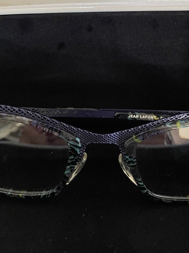 Jean Lafont Eyeglass Frames Blue-Purple/Paris Variation 2030 49-23-133 France - Picture 6 of 12