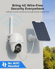 Reolink 4G LTE Security Camera Outdoor Wireless, 2K+ 5MP PTZ No WiFi Security Ca