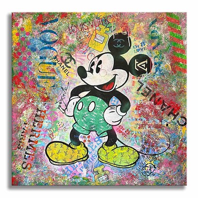 Road Mickey   Print Limited Edition Giclee on Canvas , COA, Signed, Comics, Art