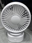 Daewoo Desk Fan 4" Portable Rechargeable Desk Fan COL1540 Tiltable 3 Speed White