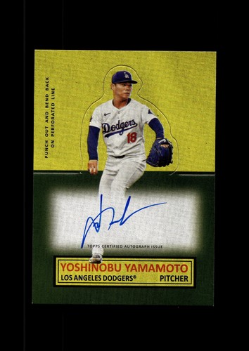 Yoshinobu Yamamoto #64SUA-YY 2025 Topps Archives 1964 Stand-Ups Autograph card