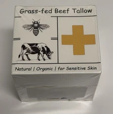 Mkzea Beef Tallow for Skin Honey Cream Grass-Fed Whipped Beef Tallow
