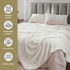 Super Soft Fleece Throw Warm Blanket Sofa Bed Mink Large Faux Fur Single Double