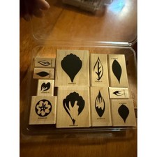 Stampin' Up Wood-Mount Floral and Leaf Stamp Set Build a Blossom