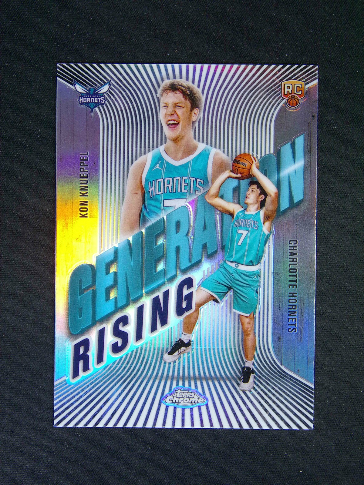 2025-26 Topps Chrome Kon Knueppel #4 RC Rookie Generation Rising Refractor