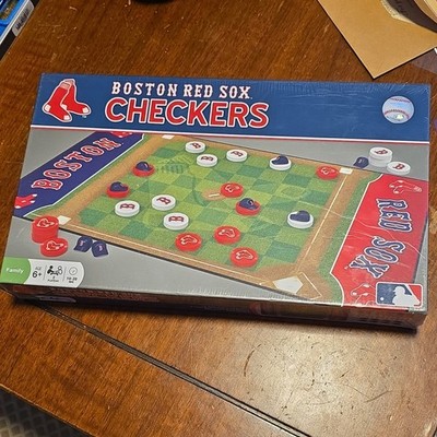 MasterPieces Boston Red Sox Checkers Board Game Family Game Sports Edition