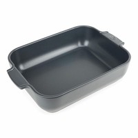 Peugeot Rechteckige Auflaufform Appolia, Ofenform, Keramik, Schiefergrau, 32 Cm