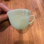 Vintage Fire King Jadeite Oven Ware Jane Ray Teacup Made in USA