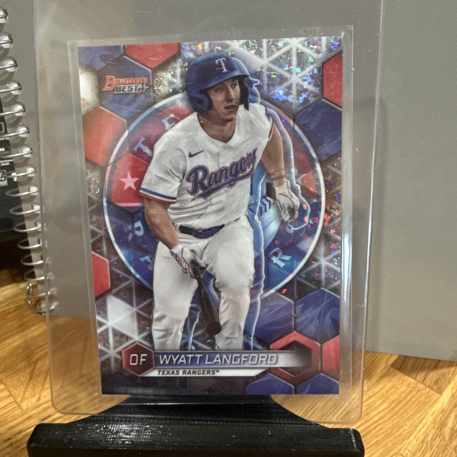 2023 Bowman's Best - Top Prospects Wyatt Langford Mini Diamond Refractor /299