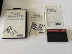 World Grand Prix Mega Cartridge (Sega Master System) CIB Complete w/catalog