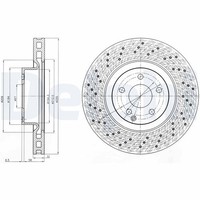 2X Delphi Bremsscheibe BG9093C FüR Mercedes Klasse W221 V221 250 CDI 221 003 103