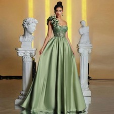 3D Flowers Mother of The Bride Dresses A-Line One Shoulder Bead Ruched Outfit