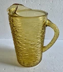 Vintage Anchor Hocking Soreno Harvest Gold Glass Pitcher