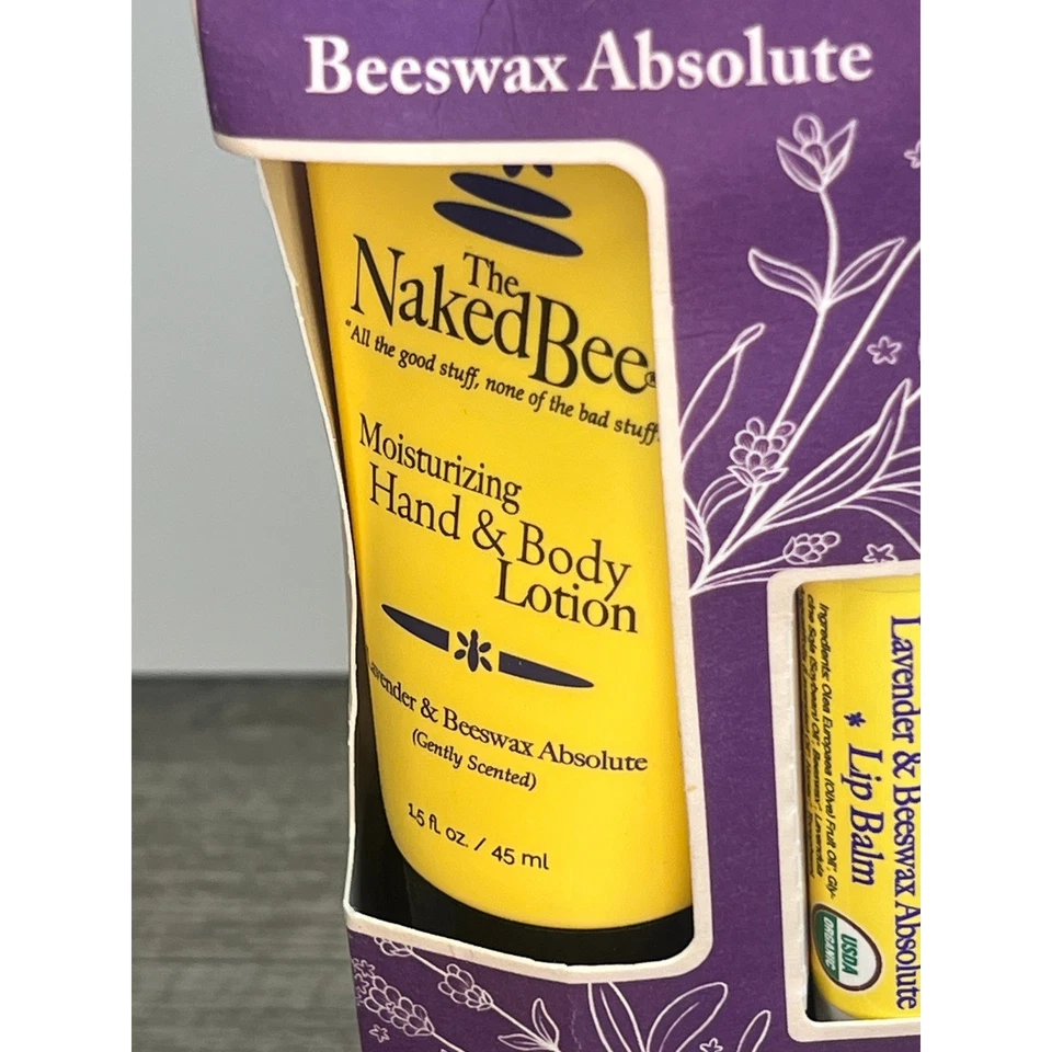 The Naked Bee 薰衣草蜂蜡绝对手部乳液润唇膏身体黄油套装 — 第 3/4 张图片