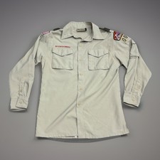 Boy Scouts of America BSA Youth Large Supplex Nylon Long Sleeve Cargo Shirt