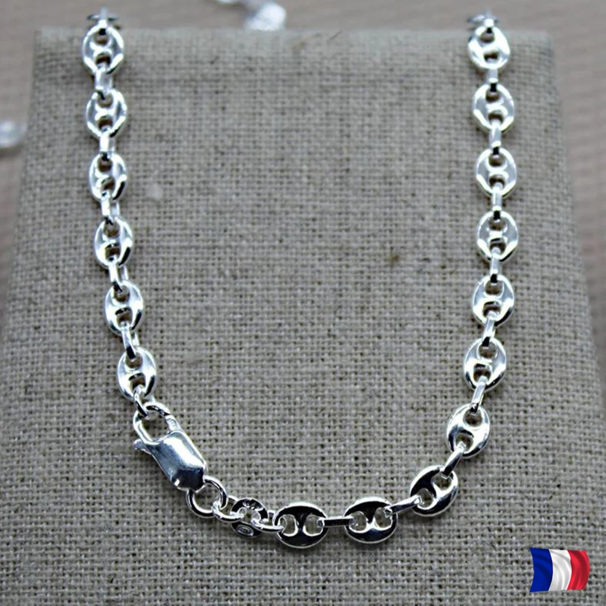 Chaîne En Argent Massif 925 De 9,2 Mm Pour Homme, Disponible En 46 Cm