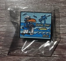 2024 San Diego Comic Con Badge Pin With Bird Captain ￼