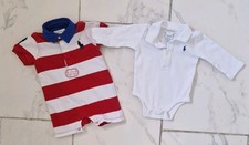 Ralph Lauren Baby Romper And Polo Vest 0-3 Months