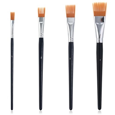 4Pcs Comb Artist Brush Set, Professional Grainer Brush, Paint Brush C...