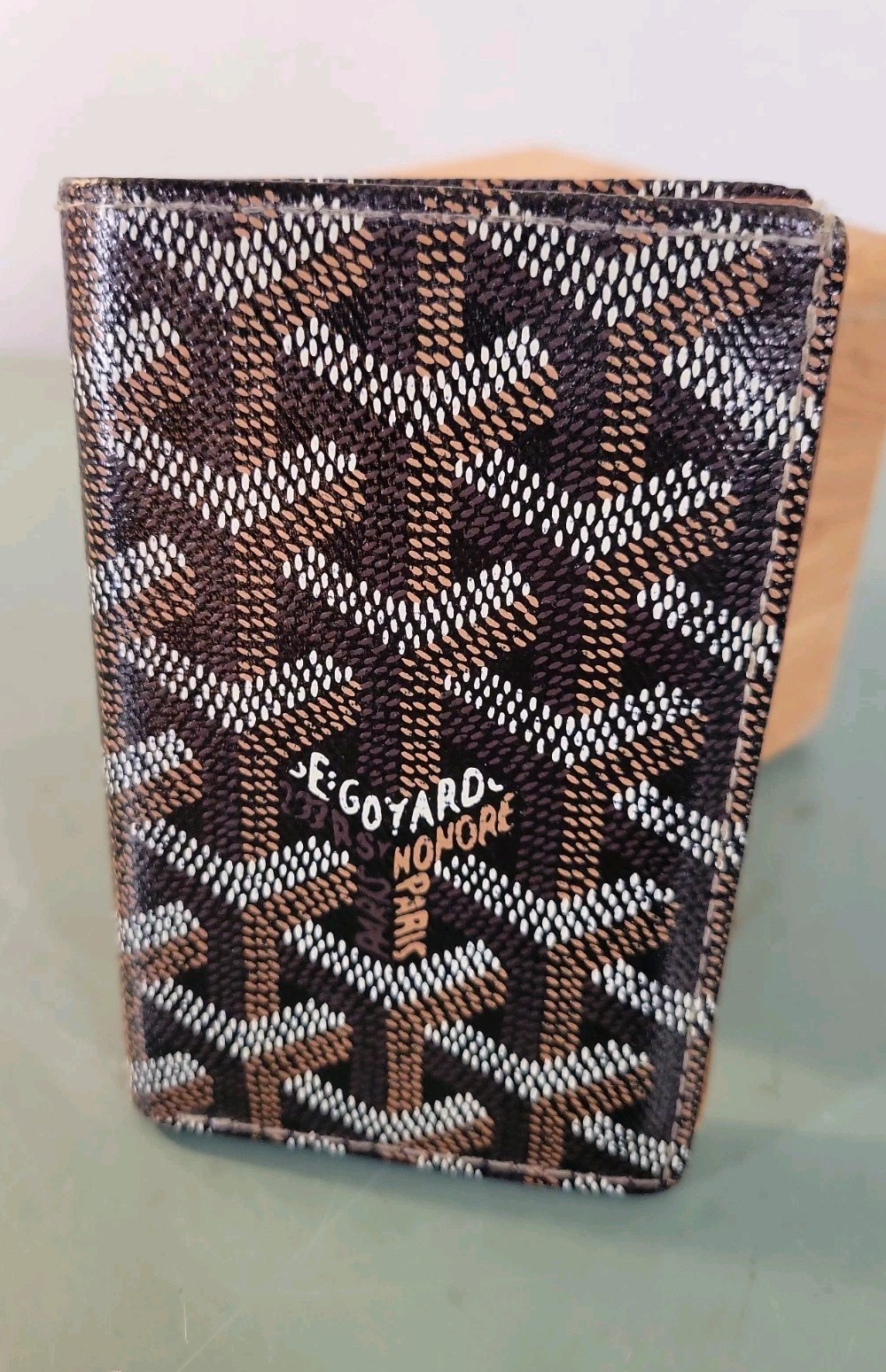 Goyard St. Pierre Goyardine Card Wallet/Pocket Organizer Compact With COA