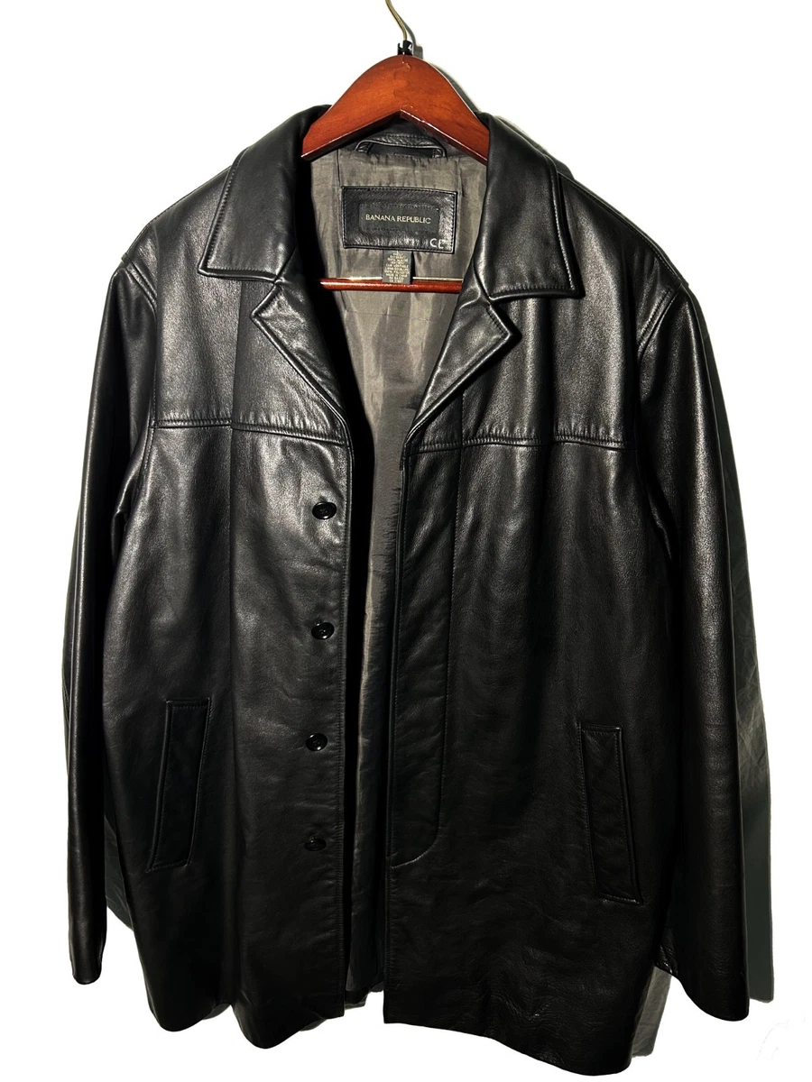 Banana Republic Leather Vintage Outerwear Coats & Jackets for Men