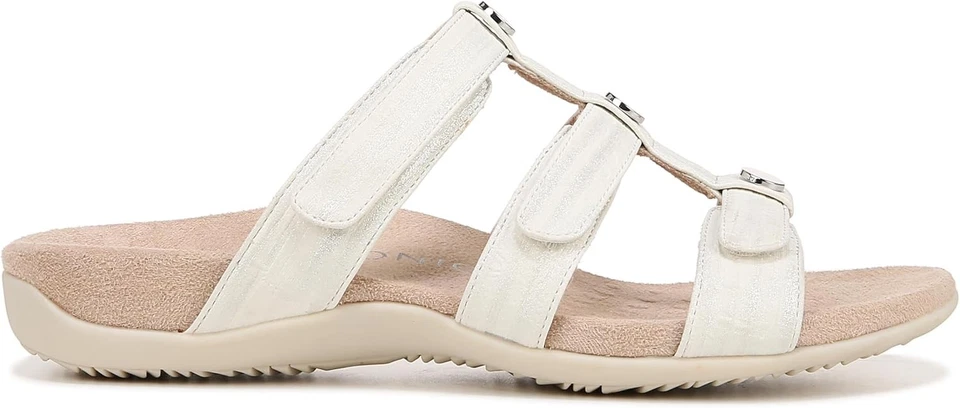 Sandalia para mujer Vionic ámbar perla blanca metálica 6,5 M Foto 2 de 4