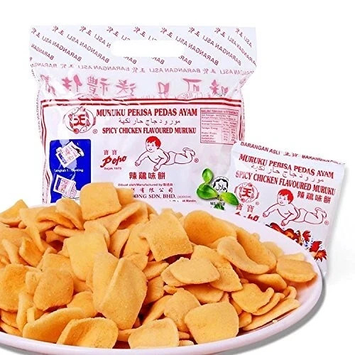MalaysianFood Maruku 24x 12 g | Snack malayo halal | Galletas de pescado asiáticas crujientes