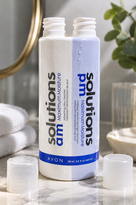 AVON Solutions AM/PM Maximum Moisture Day & Night Dual Chamber Cleanser Sealed