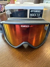 Giro index 2.0 Snow Sports Goggle Black Techline Amber Scarlet Lens Brand New