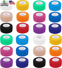 24 Pack Self Adherent Cohesive Wrap Bandages 1 Inches X 5 Yards, First Aid Tape,