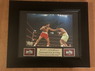 MUHAMMAD ALI & JOE FRAZIER AUTOGRAPHED 5X7 W/COA (MINT) $279.99 SB