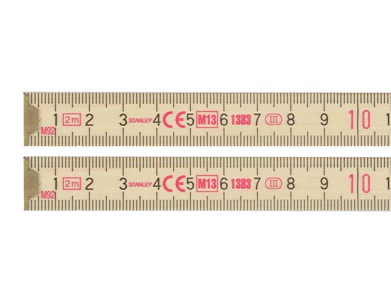 Stanley Tools Wooden Folding Rule 2M STA035455