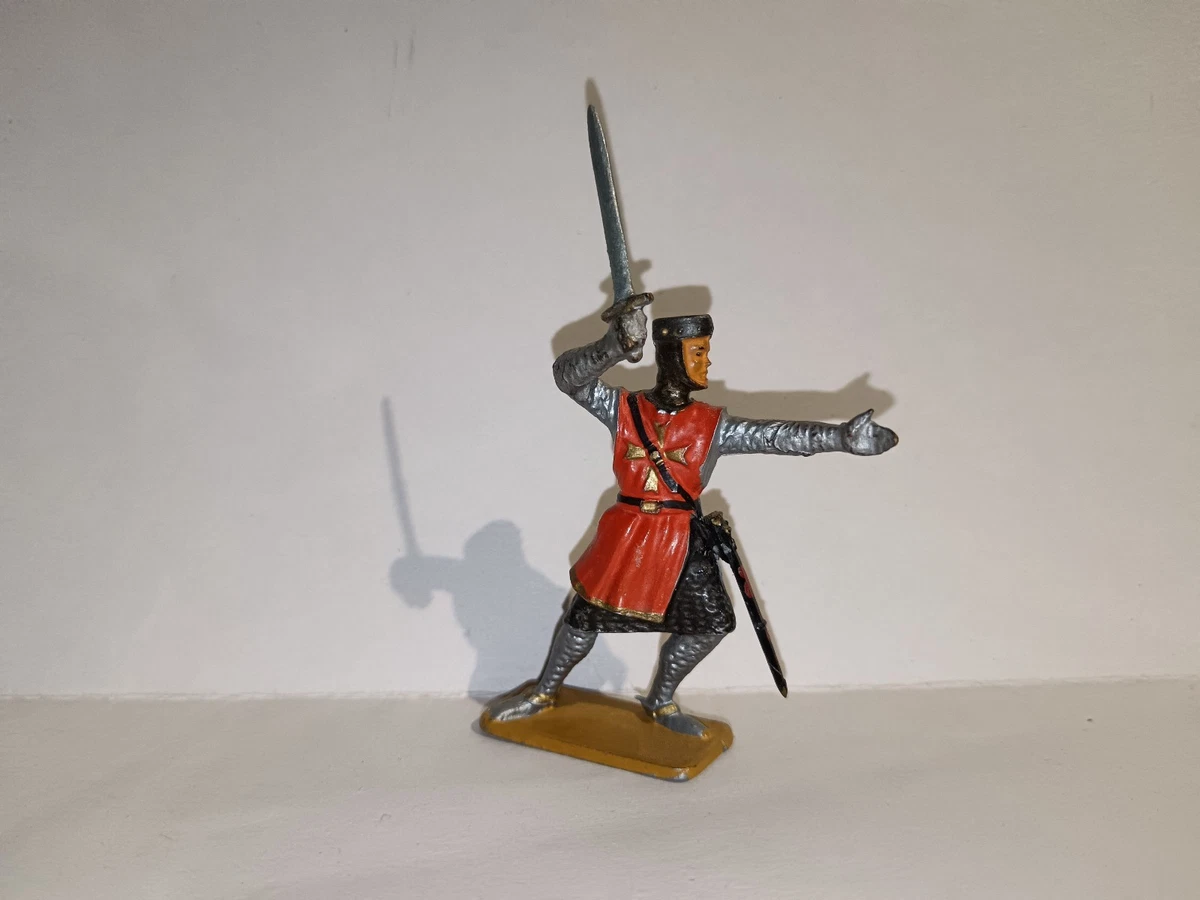 Soldat Cavalier Starlux - Collection Moyen Âge - Plastique Peint 60mm - France