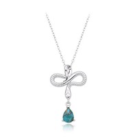 Cavill TüRkis 1,8Ct Silber Halskette 925 Sterling Tropfen AnhäNger