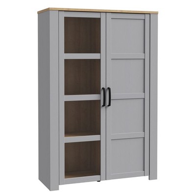 Highboardvitrine - Eiche grau - Riviera Eiche - 106 cm breit Anrichte Buffet