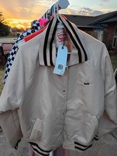 Levi’s After School Tan Jacket Medium  Oversize Varsity Baseball Jacket