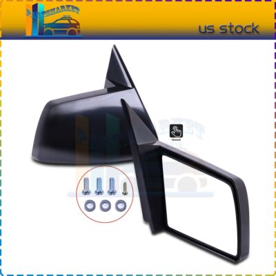 For 88-98 Gmc Chevy Pickup Truck Manual Side Mirrors Pair Set Left Lh & Right Rh