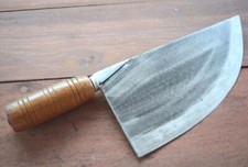 Cortador de hierro cuchillo de carne de cerdo matanza carnicero cuchilla chef picadora de cocina 8 3/4 pulgadas