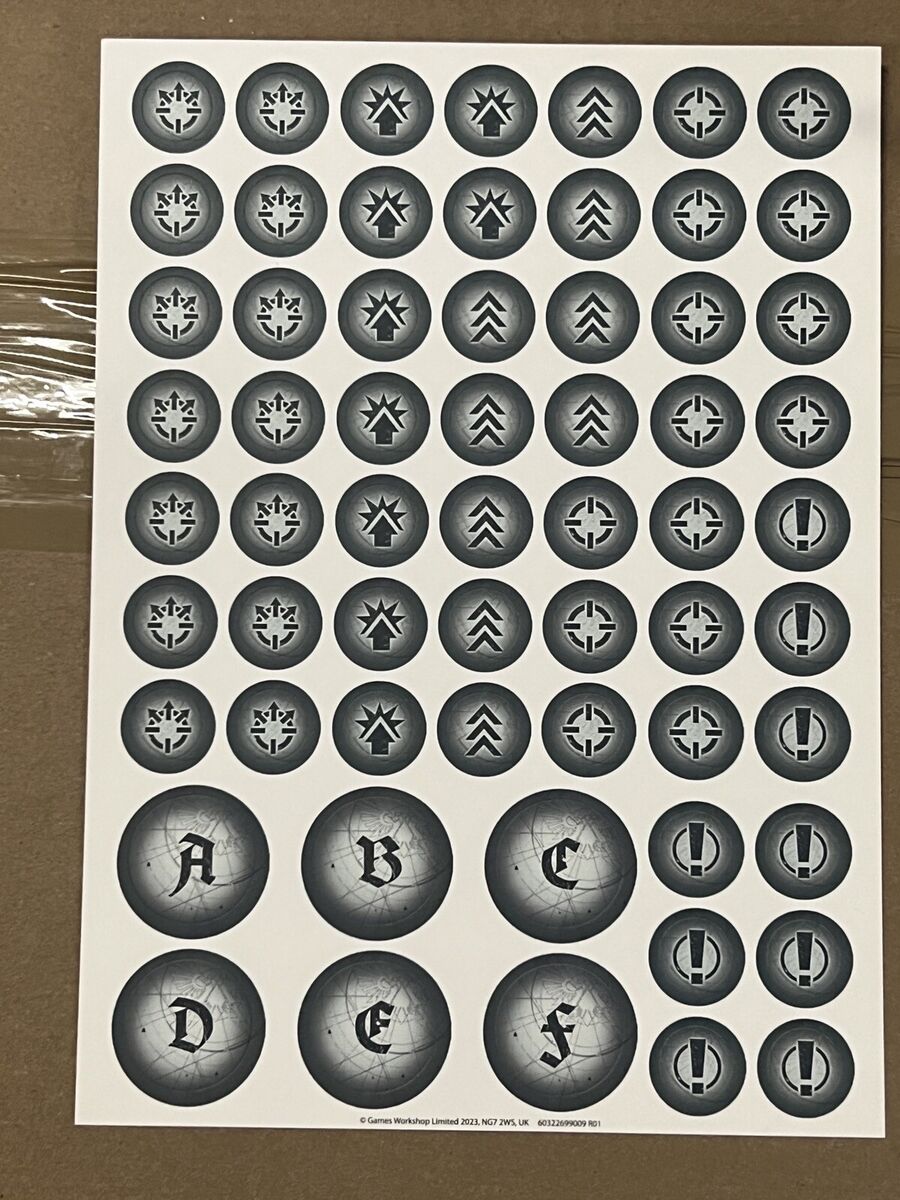 1 Warhammer Epic Legions Imperialis Tokens Sheet 30K Horus 1 Warhammer Epic Legions Imperialis Tokens Sheet 30K Horus