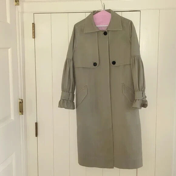 Joie Alwena gray Beige cotton women trench coat s… - image 5