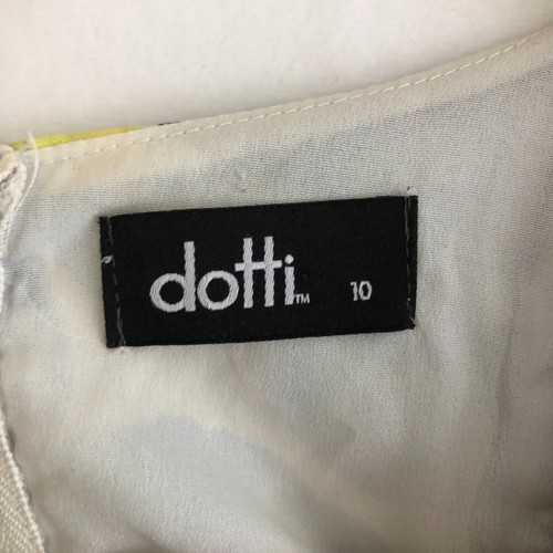 Dotti Dress Womens 10 Yellow Black Sleeveless Stretch Sheath Bodycon - Picture 19 of 22