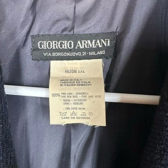 Blazer Giorgio Armani Mujer’s 38 100% Lana Cuadros De Colección Preppy Elegante Foto 3 de 4