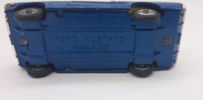 Vtg Corgi Toys Ford Mustang Car Fastback 2 2 Diecast Blue White | eBay
