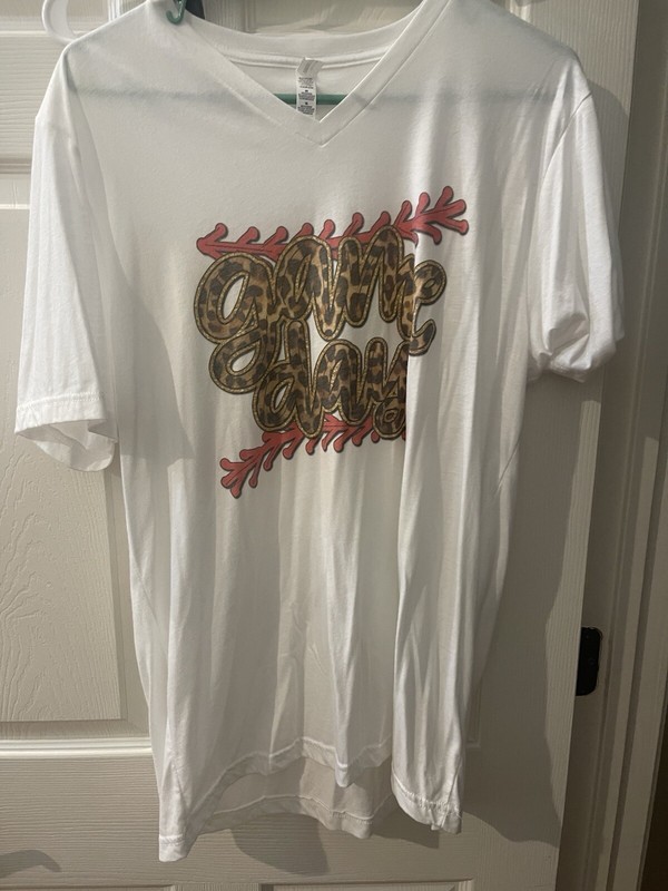 Game day t-shirt  XL WOMENS LEOPARD Baseball