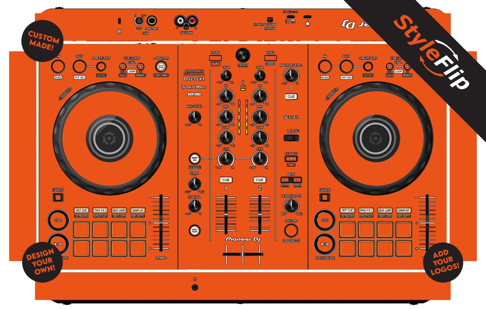 Pioneer DDJ-FLX4 Skin | Custom Design | Protective Decal | StyleFlip Skins
