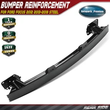 Rear Bumper Reinforcement Impact Bar w/ Crush Can for Ford Focus 2012-2018 Steel