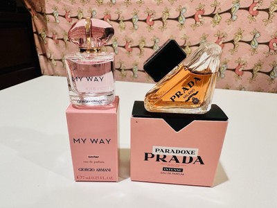 Prada Paradoxe EDP Intense & Giorgio Armani My Way Nectar EDP Mini Set NEW
