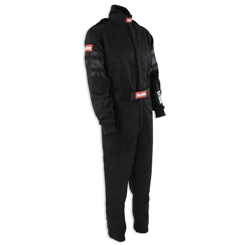 RaceQuip One Piece Single Layer Racing Driver Fire Suit SFI 3.2A/1 2XL BLACK - Picture 2 of 10