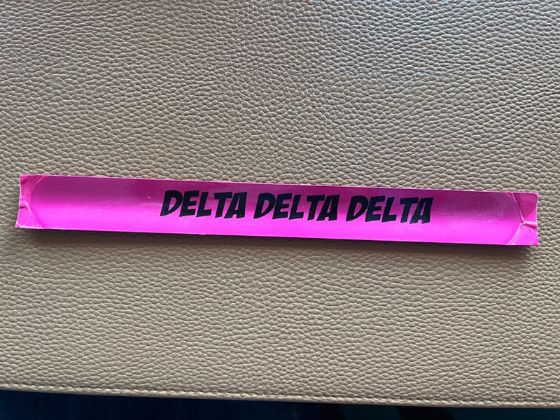 Delta Delta Delta Sorority Slap Bracelet Hot Pink