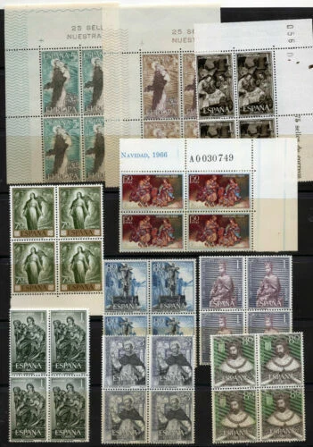 Bloques y planchas de sellos de España de 1950 a 1975 bloque